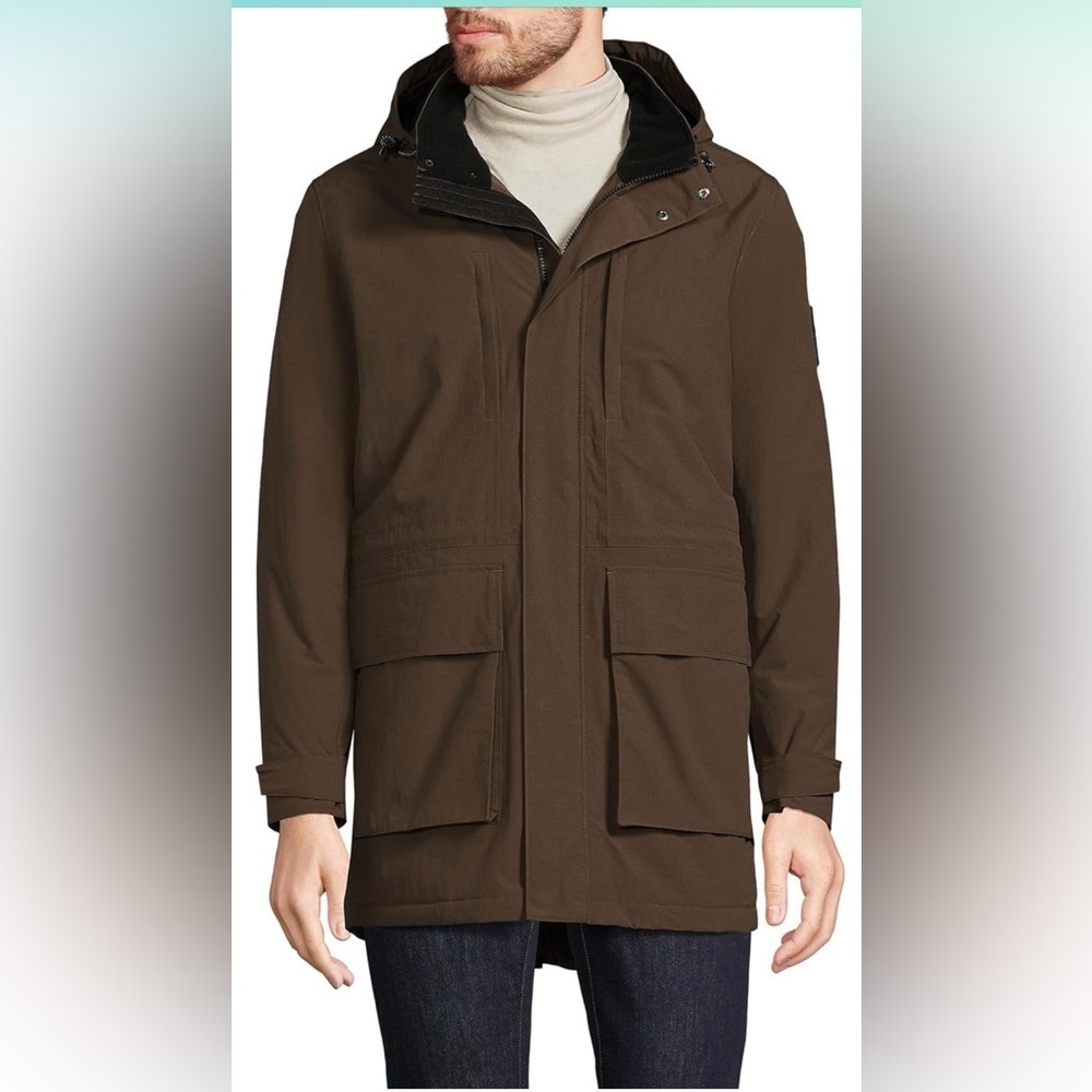 Lands' End Men's Waterproof Squall Parka Coat NWT
